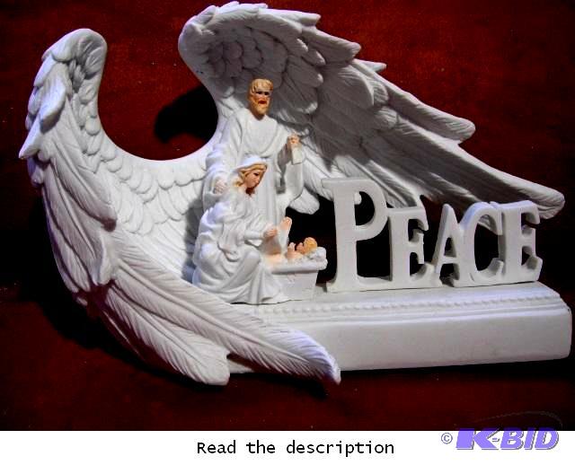 lot 73 image: Angel Wings of Peace Nativity Decoration - Ha...