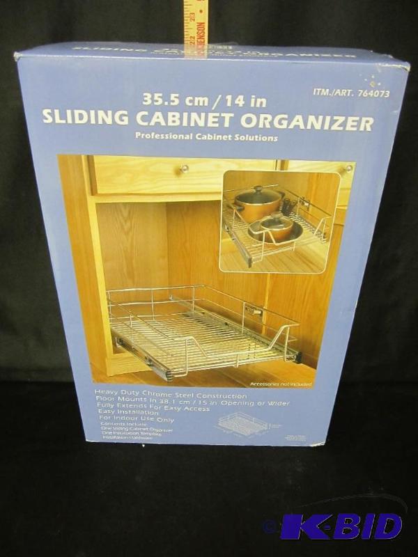 lot 00008 image: 2 New In Box Sliding Cabinet Organizers