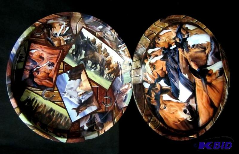 lot 00087 image: Metal Horse Tray