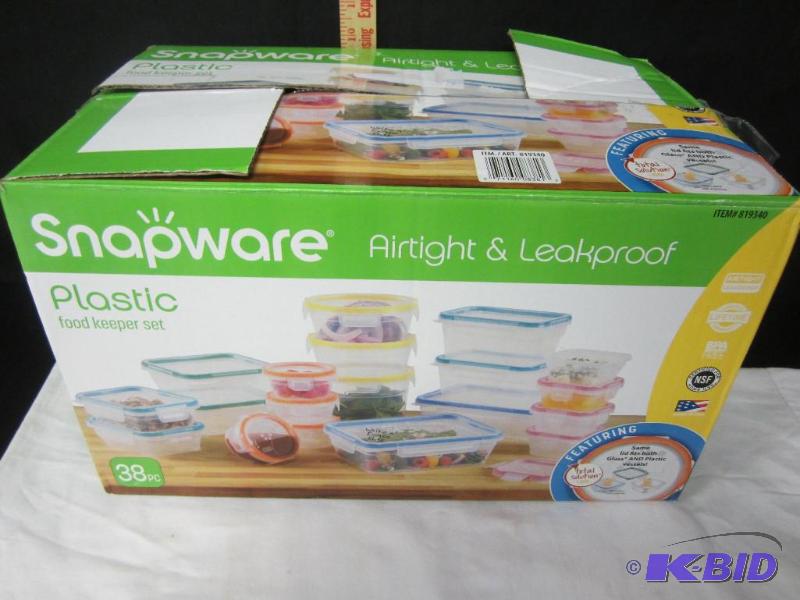 snapware plastic food storage set 38pc 