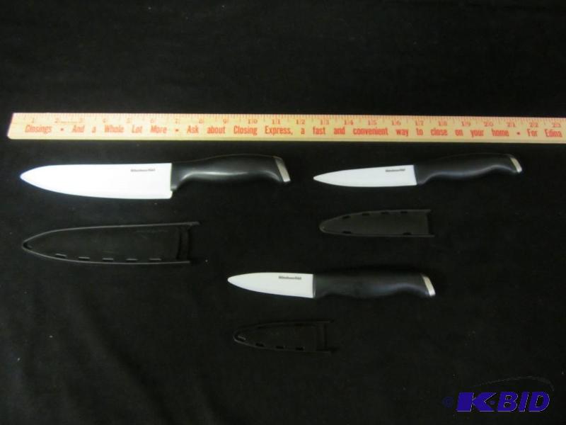 lot 6 image: 3 KitchenAid Ceramic Knives