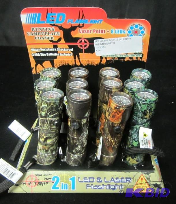 lot 60 image: New LED & Laser Point Flashlights.