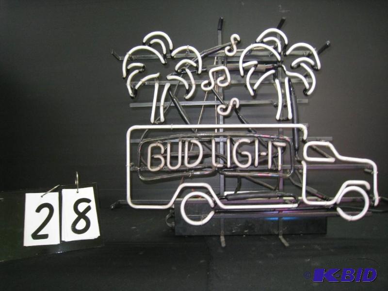 Bud Light Palm Tree Truck Neon | Man Cave Mania! | K-BID