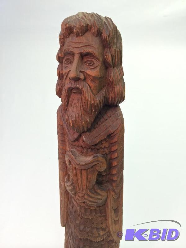 Hand Carved Figure Very Unusual Signed