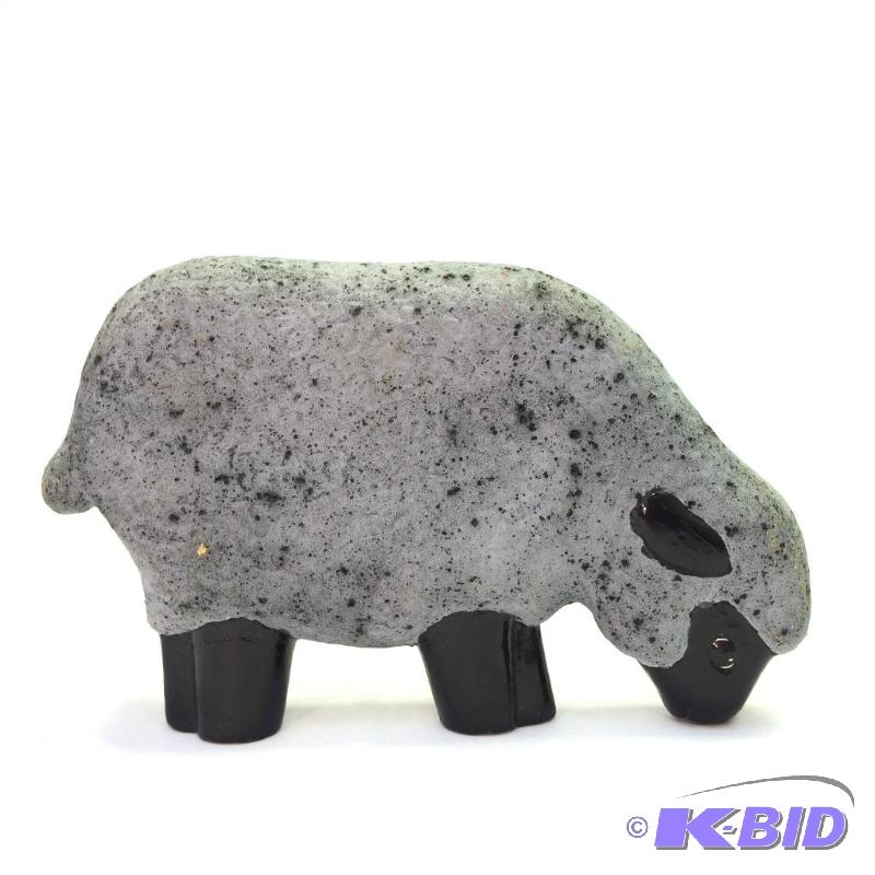 Porcelain Large Folk Art Sheep