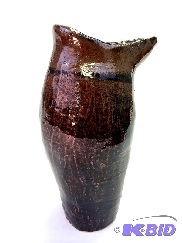 Large Hand made heavy clay brown  picture