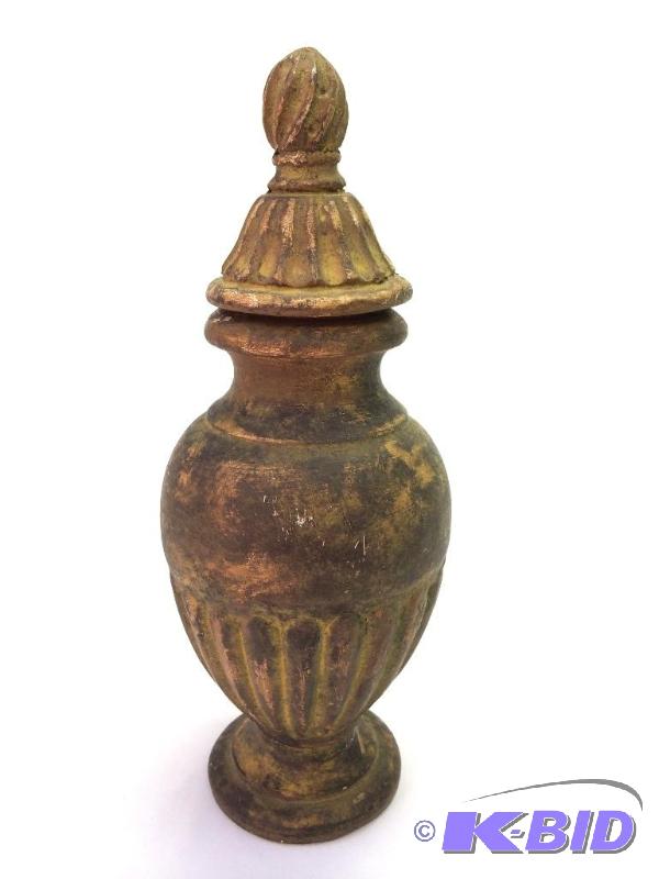 Primitive pottery  apothecary jar with lid