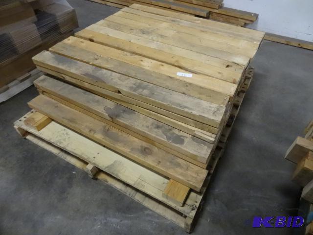 lot 10 image: 38" Wood Pallet Rack Shelf Boards. Qty 6...