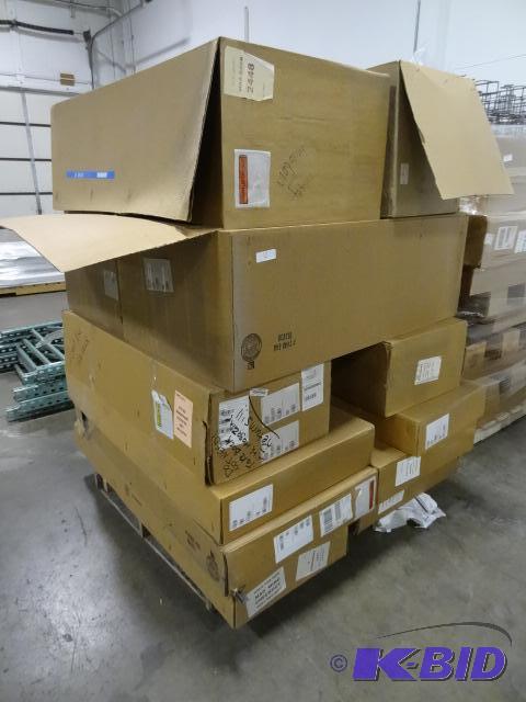 lot 12 image: Pallet of Misc Metal Magazine Rack Holders...