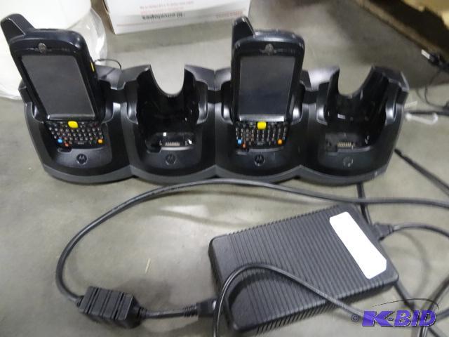 lot 144 image: Motorola Hand Scanners. Qty 2. Docking Statio...