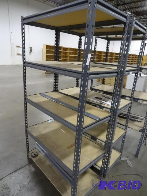 lot 166 image: 36 X 18 X 68 Slide N Lock Shelf Unit...