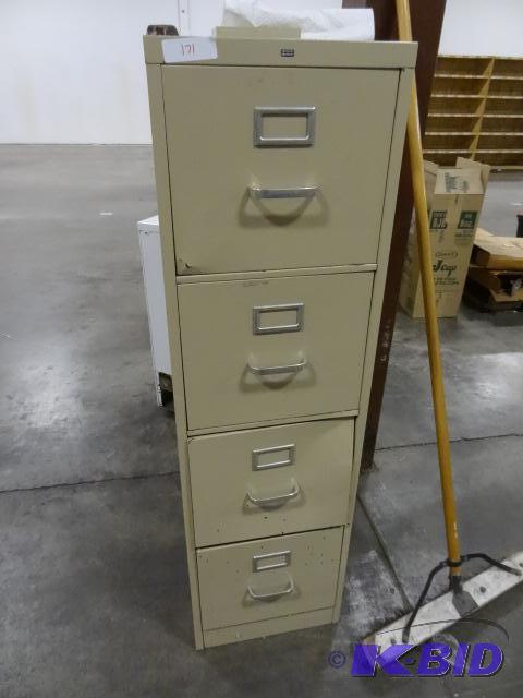 lot 171 image: 15" Metal 4 Drawer File Cabinet...