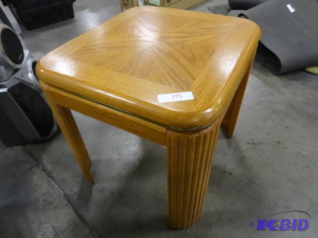lot 195 image: Wood End Table 20 X 22 X 20...