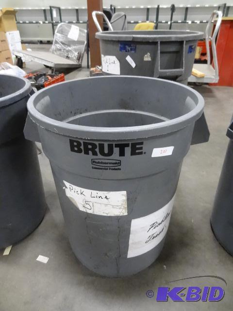 lot 200 image: Rubbermaid 32 gal. Waste Can...