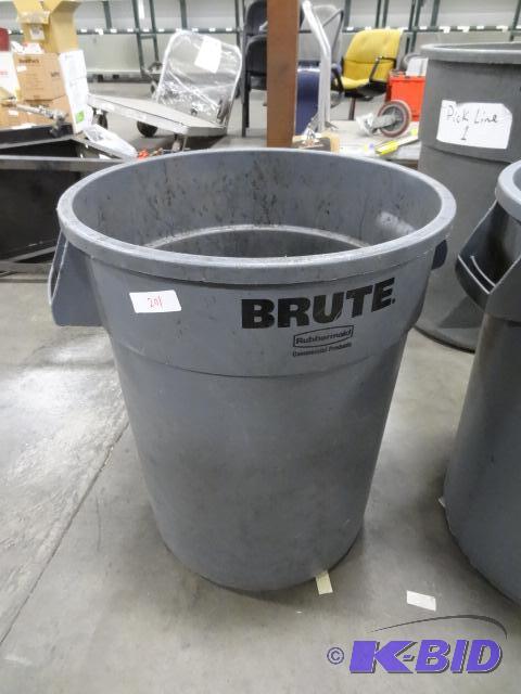 lot 201 image: Rubbermaid 32 gal. Waste Can...