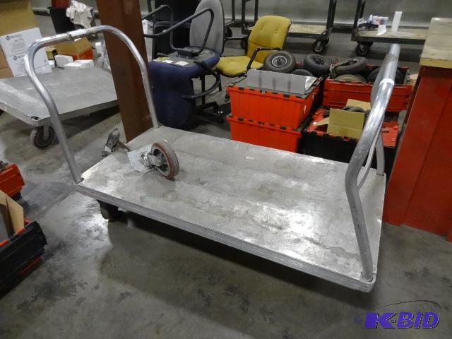 lot 203 image: Aluminum Shop Cart. Needs one Wheel Installed...