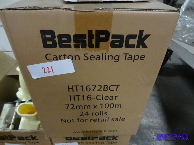lot 221 image: Box Tape 72mm X 100m. 24 Rolls...