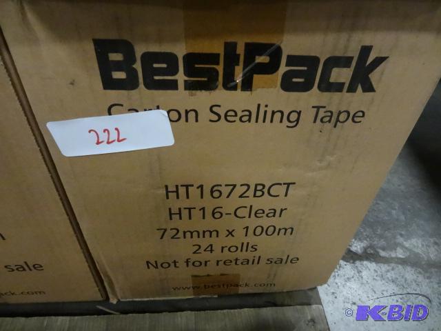 lot 222 image: Box Tape 72mm X 100m. 24 Rolls...