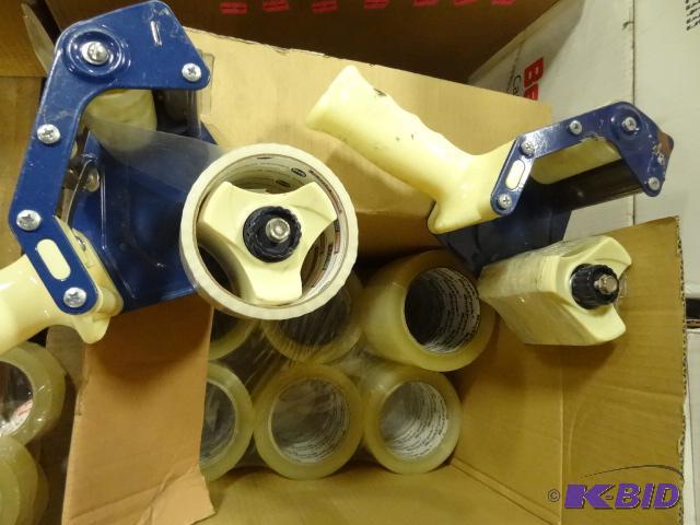 lot 223 image: Box Tape 72mm X 100m. 13 Rolls 2 Dispensers...
