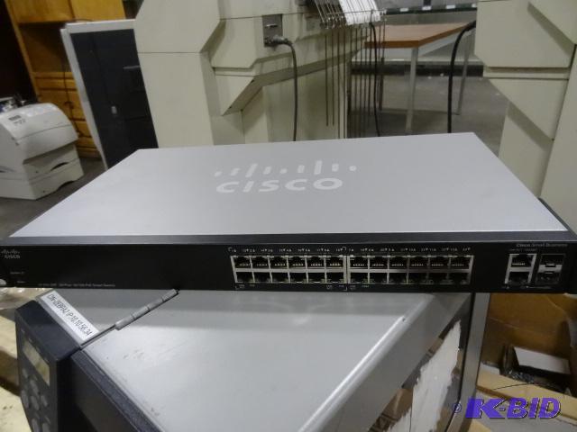 lot 232 image: Cisco SF200-24P 24 Port 10100 POE Smart Swit...