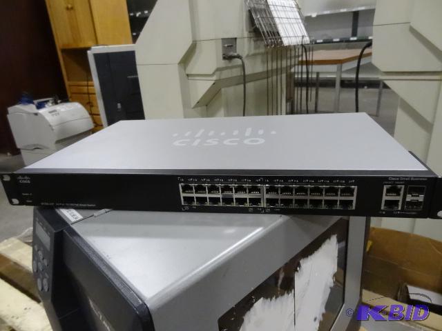 lot 233 image: Cisco SF200-24P 24 Port 10100 POE Smart Swit...