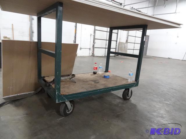 lot 25 image: Heavy Duty 4 Wheel Cart with Air Tires. Ball ...