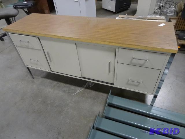 lot 250 image: Metal Credenza 62 X 18 X 30...