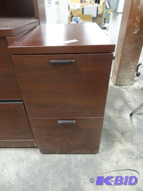 lot 254 image: 16" Laminate 2 Drawer File Cabinet...