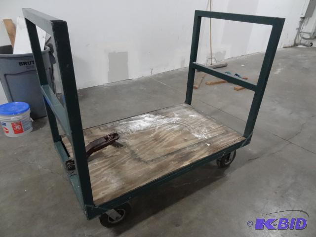 lot 26 image: Heavy Duty 4 Wheel Cart with Air Tires. Ball ...