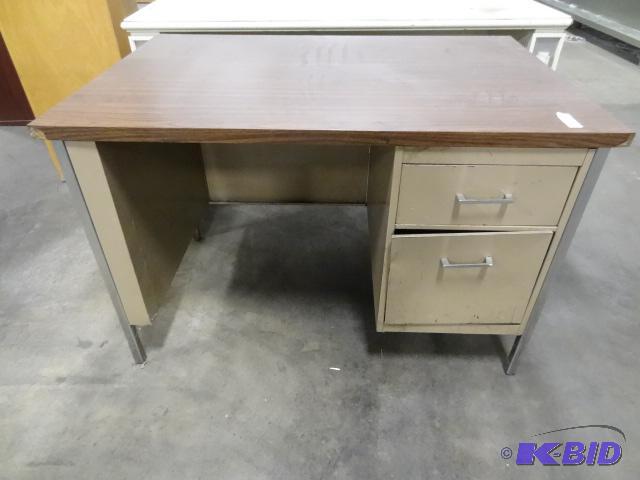 lot 266 image: Metal Desk 45 X 30 X 29...