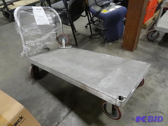 lot 269 image: Aluminum Shop Cart. One Wheel needs to be Ins...