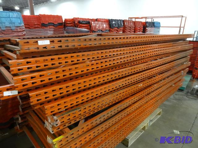 lot 27 image: 4 Pallet Rack Uprights. 41 X 120. Paltier 50 ...