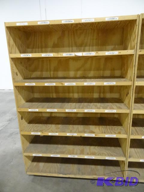 lot 271 image: Wood Shelving Unit. 48 X 18 X 72 One Piece...