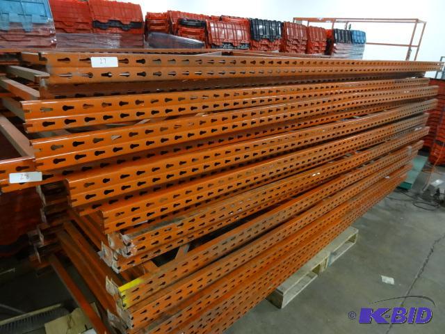 lot 28 image: 4 Pallet Rack Uprights. 41 X 120. Paltier 50 ...