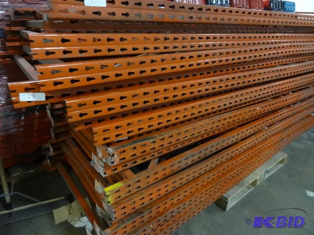 lot 29 image: 4 Pallet Rack Uprights. 41 X 120. Paltier 50 ...