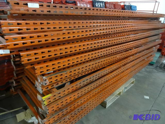 lot 30 image: 4 Pallet Rack Uprights. 41 X 120. Paltier 50 ...