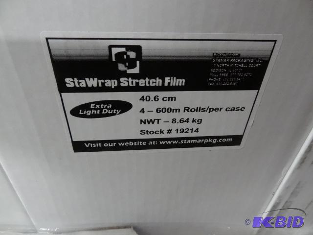 lot 37 image: Sta Wrap Stretch Film. 600m Rolls. 4 Rolls Pe...
