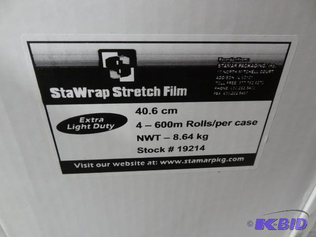 lot 39 image: Sta Wrap Stretch Film. 600m Rolls. 4 Rolls Pe...