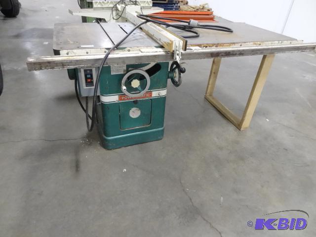 lot 4 image: Power Matic Model 66 Table Saw 10". 230...