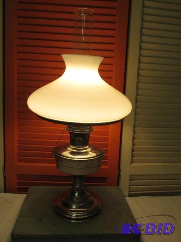 Beautiful Vintage ALADDIN Oil Lamp with ALADDIN CHIMNEY - Converted to Electric