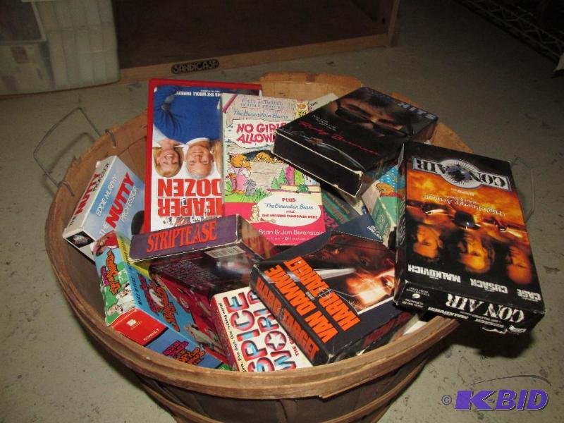 A Large Mixed Basket of Movies and it comes with the basket
