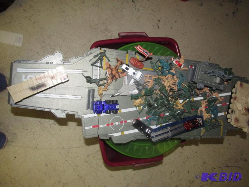 Large Group of Army Men, Aircraft Carrier and More