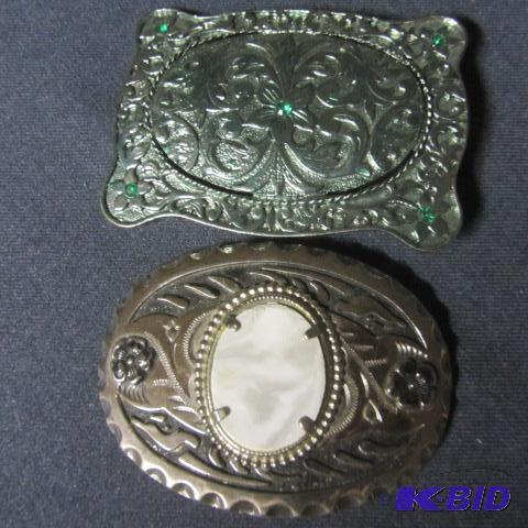Pair Fancy Belt Buckles
