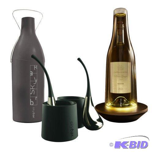 Skybar NBSKWAGB09 Wine Set, Including Wine Chill Drops, Bottle Glow Cover, and Traveler Bottle Carrier