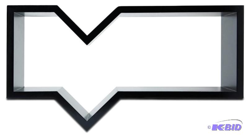 nexxt Quote Wall Shelf, 11 by 20-Inch, 5 Deep, Black