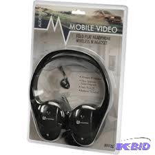 Mobile Video Fold-Flat Headphone - Wireless IR Headset