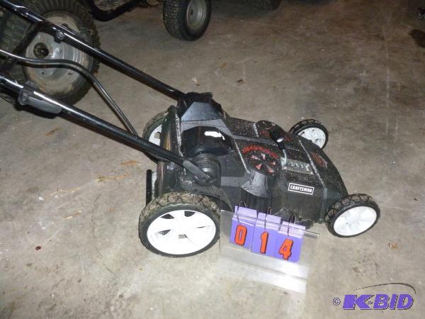 lot 14 image: Craftsman 40 volt lithium ion cordless lawn m...