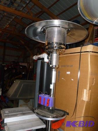 lot 15 image: Stainless lp gas patio umbrella heater. Like ...