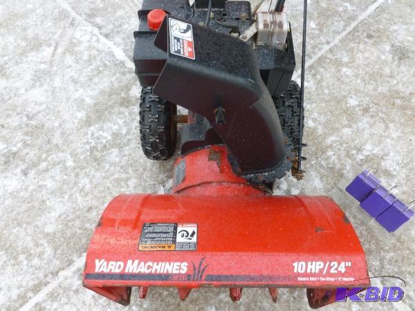 Yard machine 10 hp 24 snowblower sale