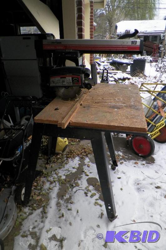 lot 1 image: Sears Craftsman Radial Arm Saw 10 